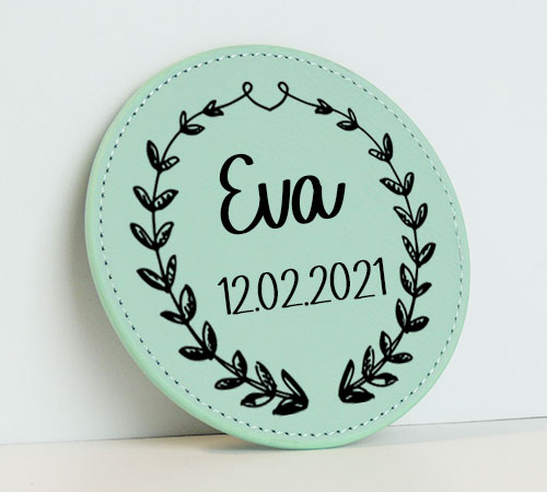 Lot De 6 Sous-verres En Cuir Personnalisables - Imperméables, Antidérapants, Avec Support (cercle)