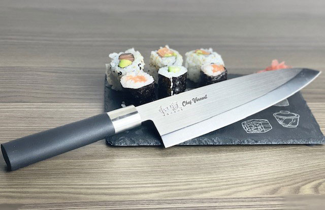 Gravure sur mesure sur couteau japonais Wasabi