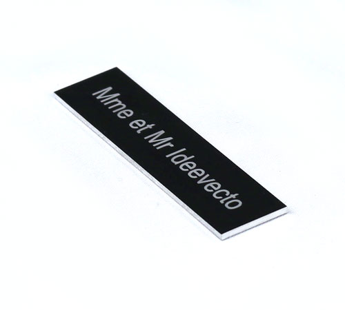Plaque Boite Aux Lettres Aluminium Noir 70x15mm