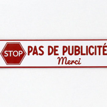 Autocollant Stop Publicité Rouge Boîte aux lettres. Adhésif Pas de Pub