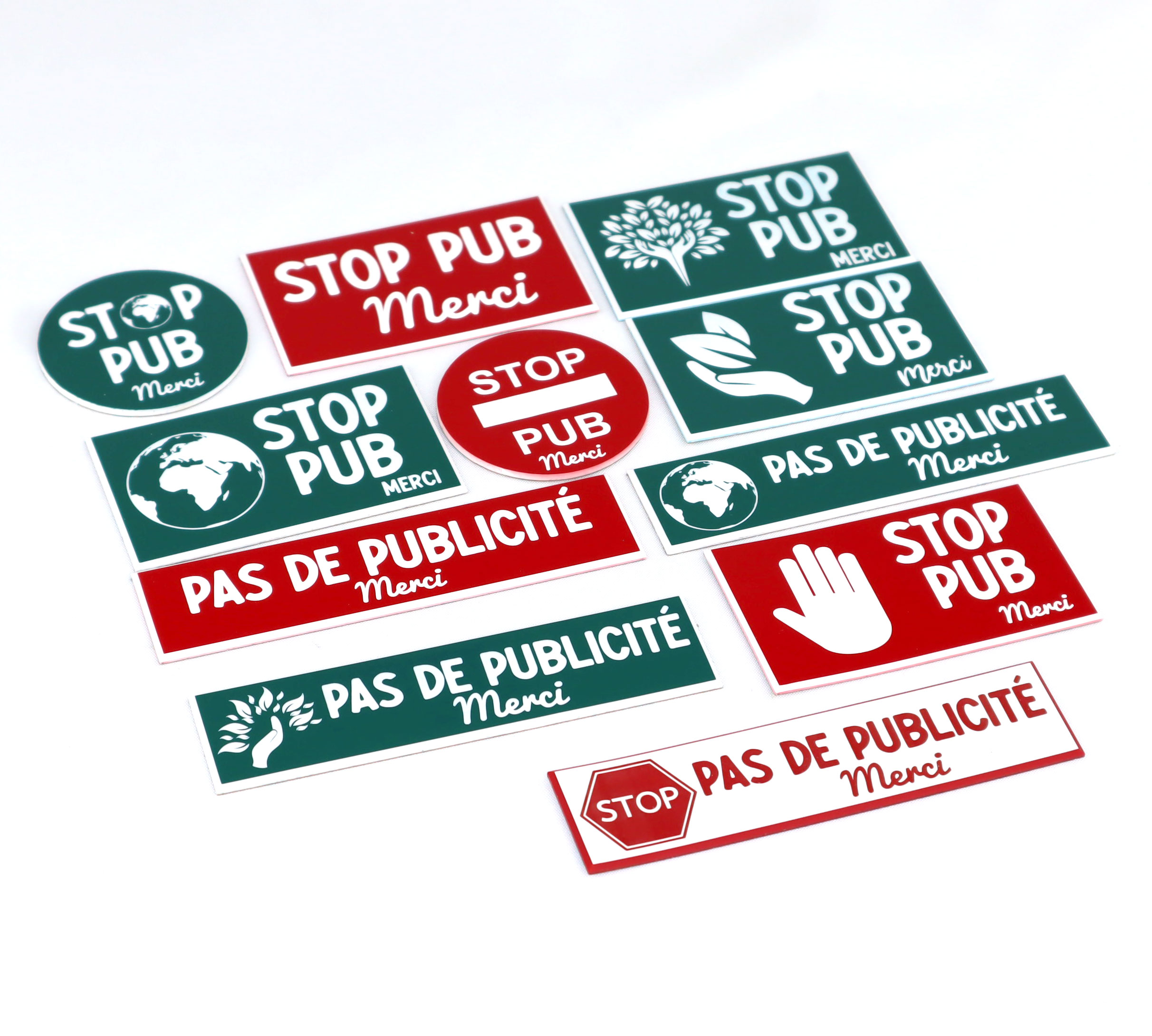 Plaque Stop Pub Plastique