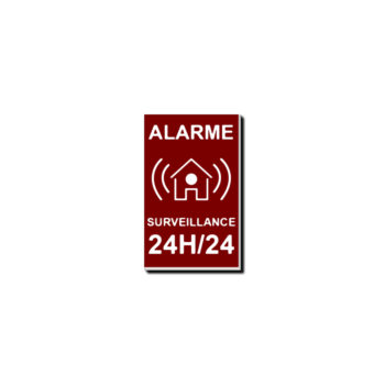Plaque Alarme 25x40mm Bords Fenêtres