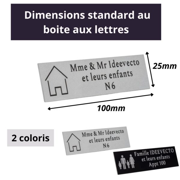 Dimensions Plaques Boite Aux Lettres Aluminium