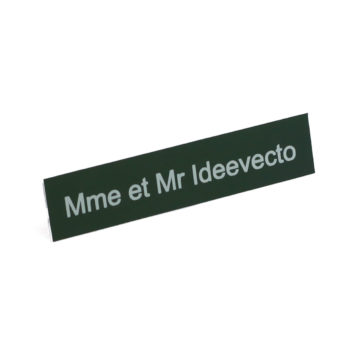 Plaque boite aux lettres aluminium vert 70x15mm