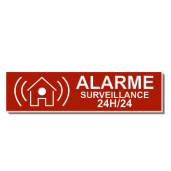 Plaque Alarme 100x25mm Boite Aux Lettres