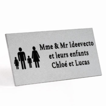 Plaque Boite Aux Lettres Aluminium Argente