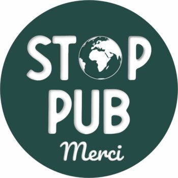 Plaque Stop Pub Verte