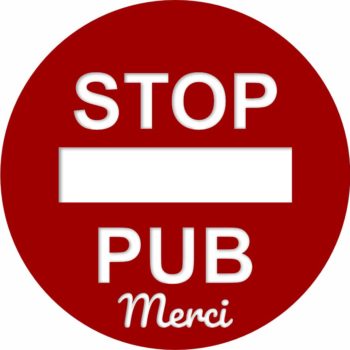 Stop Pub Rond Rouge