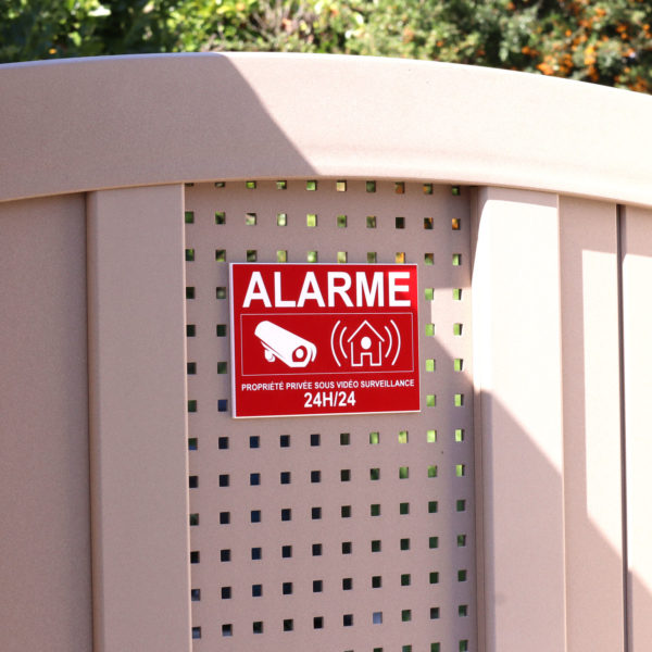 plaque alarme 150x100mm portail entrée maison