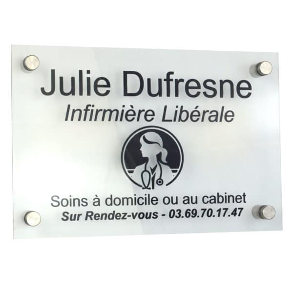 Plaque Professionnelle Plexiglass Transparence