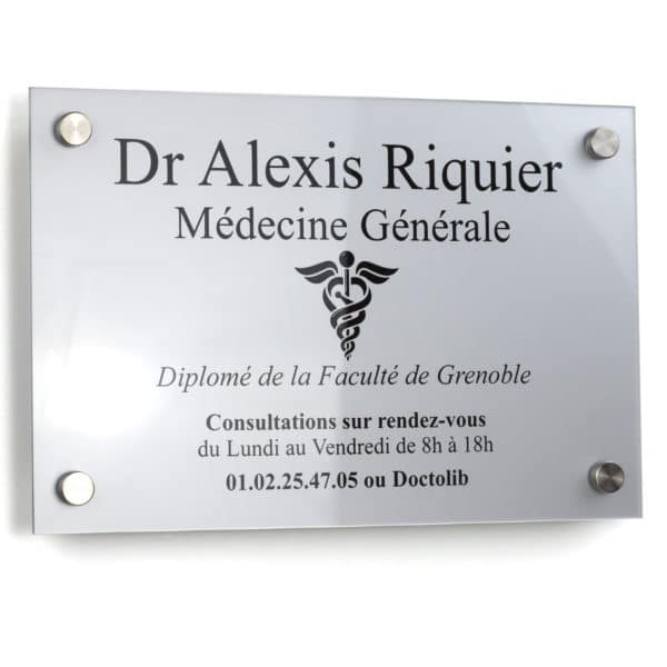 plaque professionnelle médecin