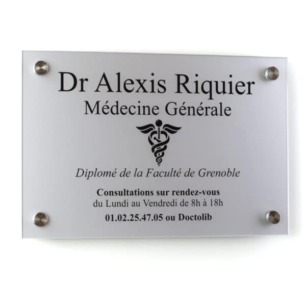 plaque professionnelle médecine générale