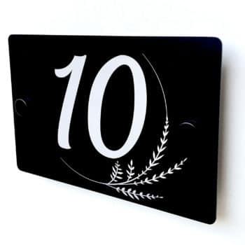Plaque Numéro Maison Aluminium Anodisé Noir