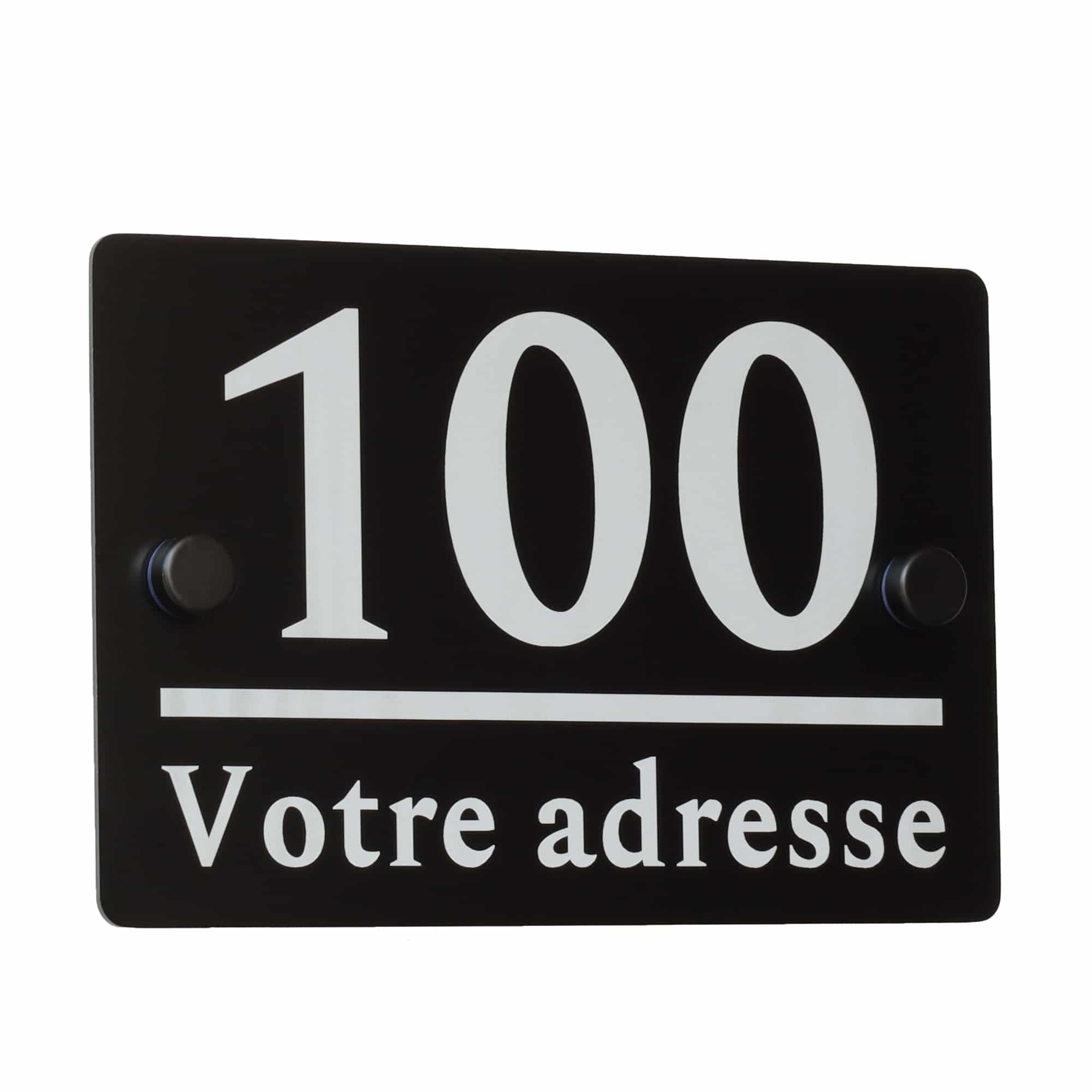 Plaque Aluminium Noir Avec Adresse