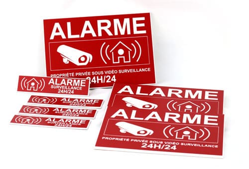 Lot de Plaque Alarme