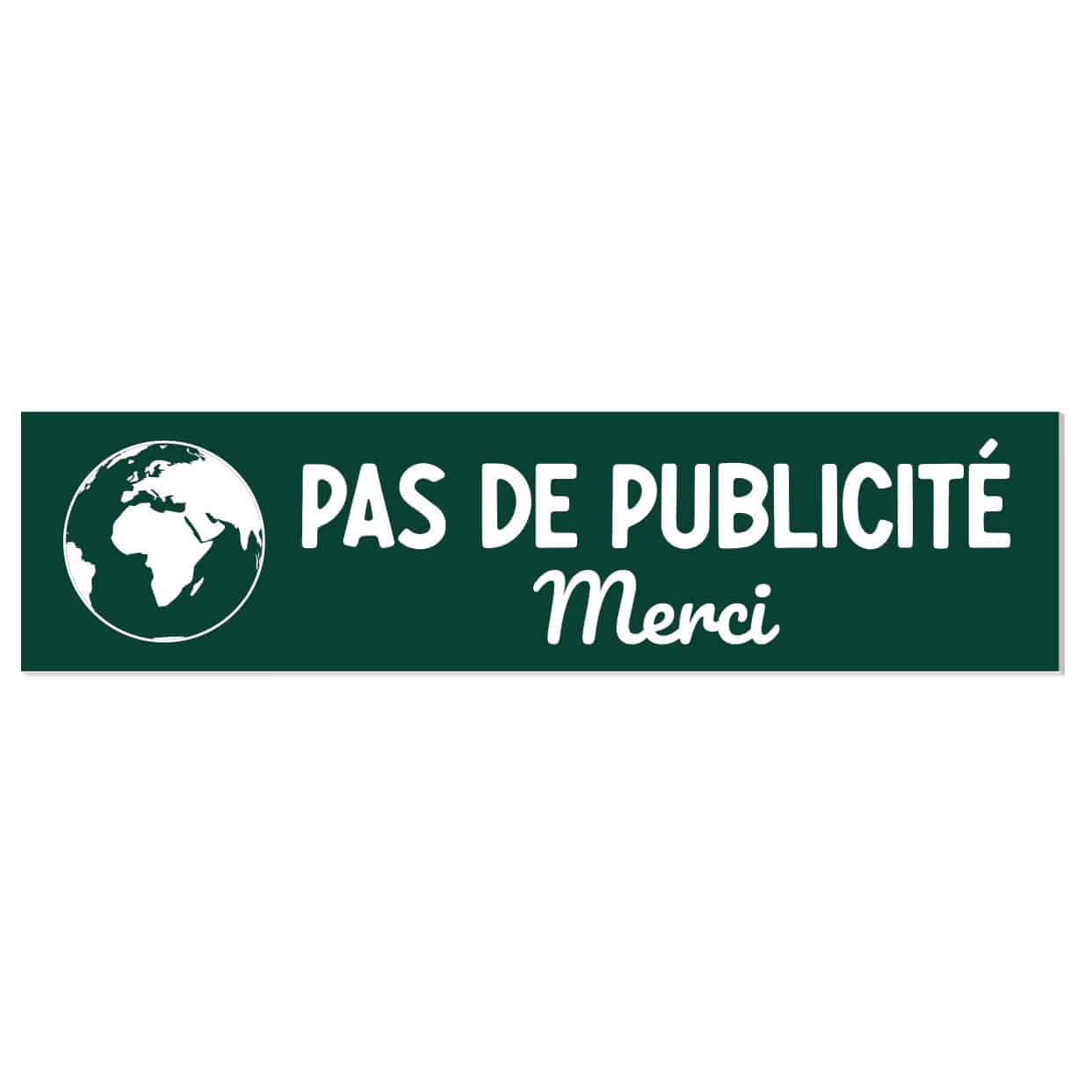 Plaque Stop Pub Boite Aux Lettres