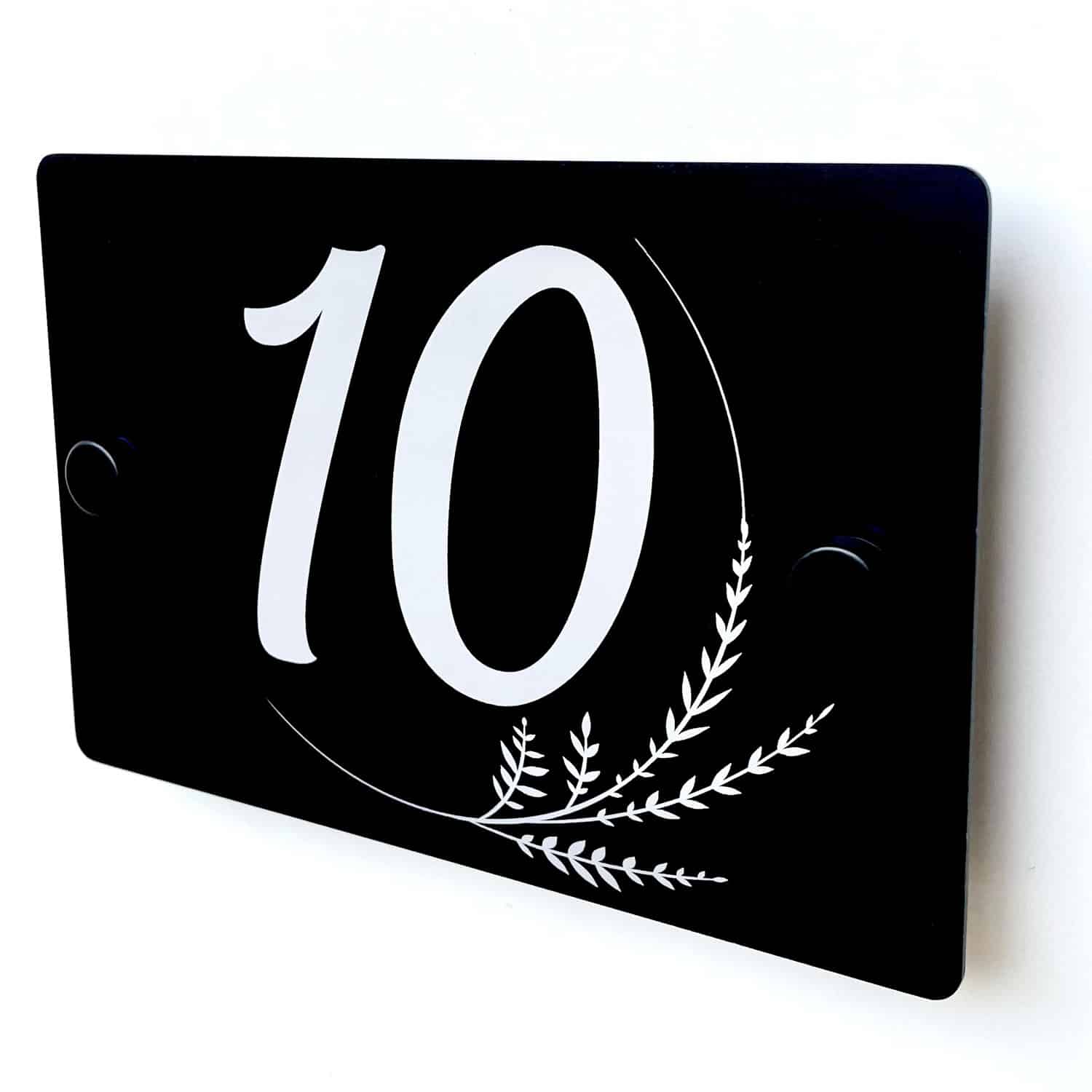 Plaque Numéro Maison Aluminium Anodisé Noir