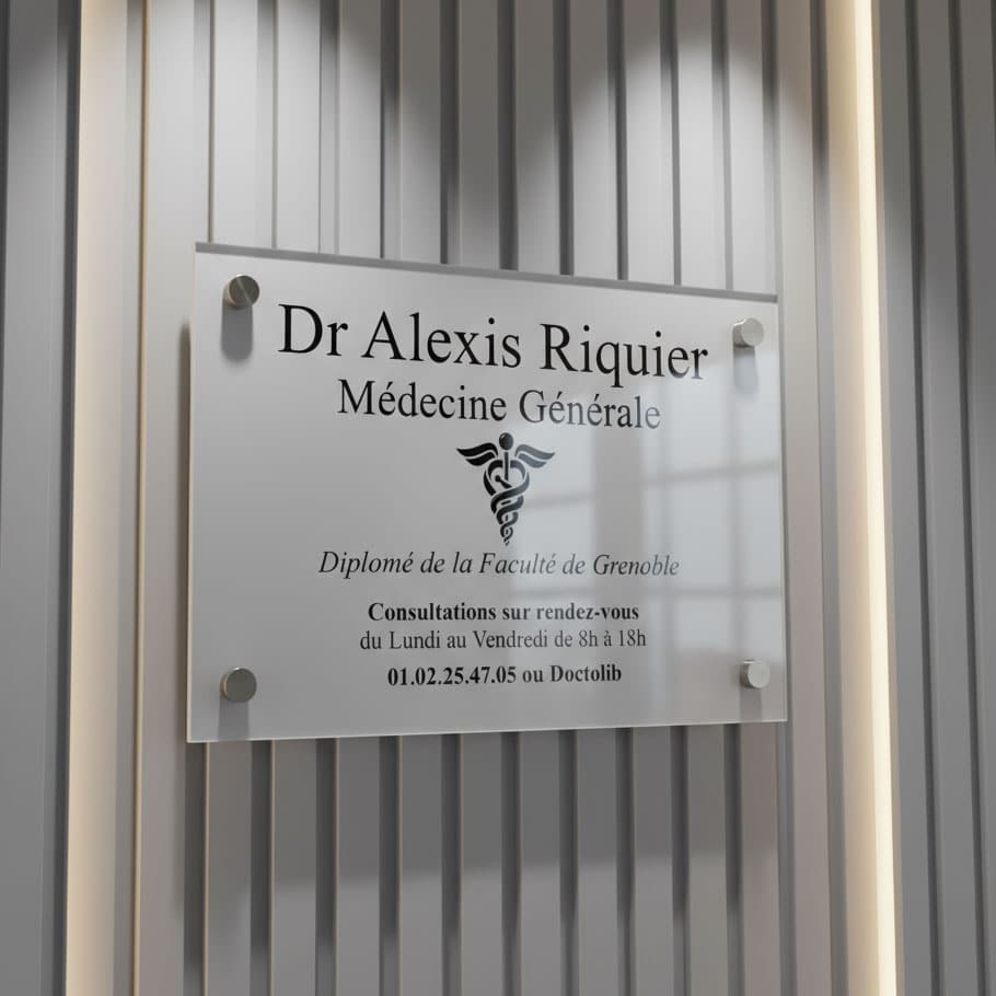 plaque-professionnelle-medecine-generale-Mur-gris-